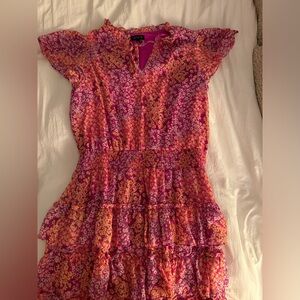 1 state pink floral dress